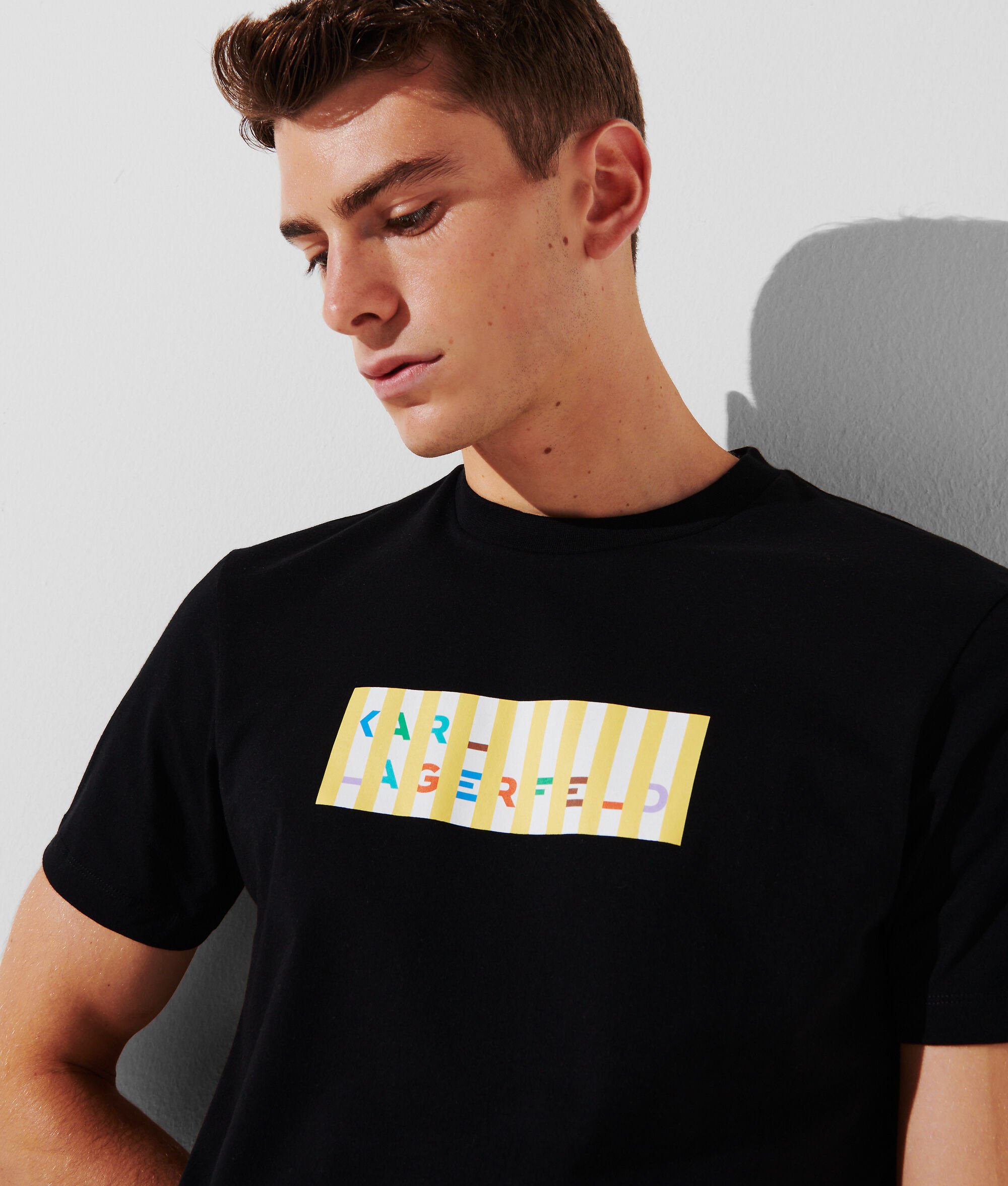 (image for) Simple STRIPE KARL LOGO BEACH T-SHIRT